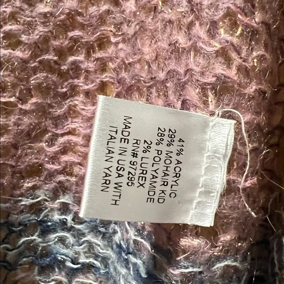 Anthropology knitted and knotted Multi-Color Striped Open-Front Women's Cardigan - Picture 6 of 7